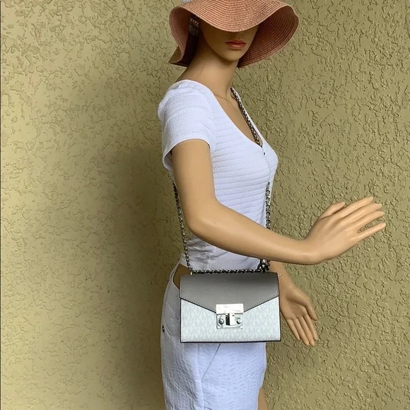 Michael Kors Rose Bright White SM Crossbody - Picture 12 of 16